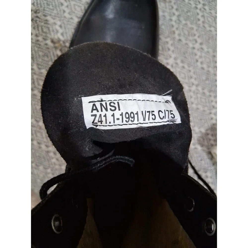 Nos Biltrite 1991 Ansi Army Black Military Steel Toe Cap Boots Motorcycle